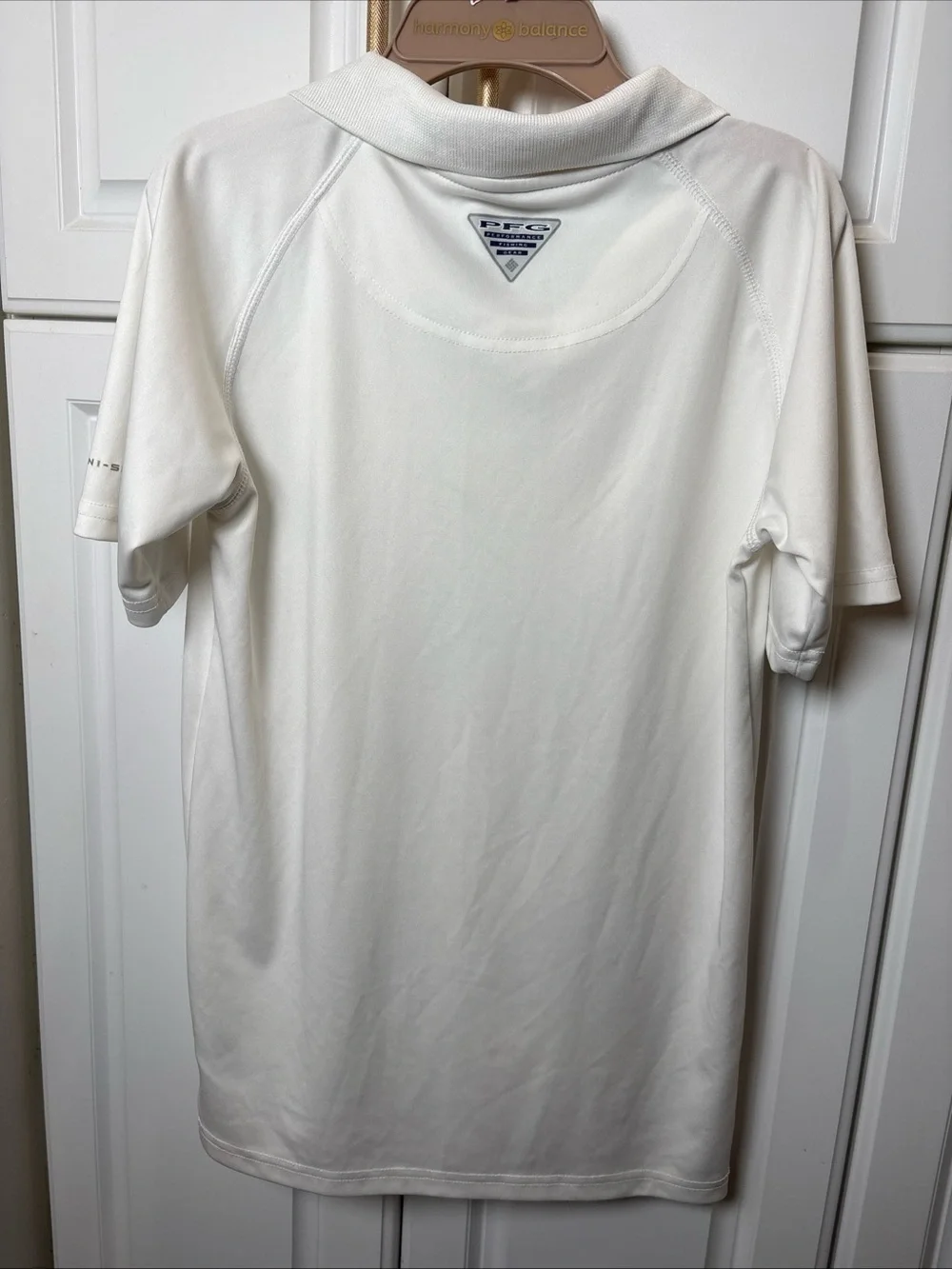 Columbia White Short Sleeve Polo for Kids